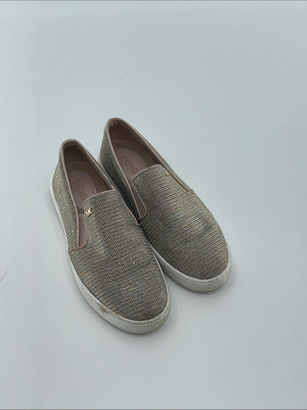 Michael Kors Gold-Tone Slip-On Sneakers